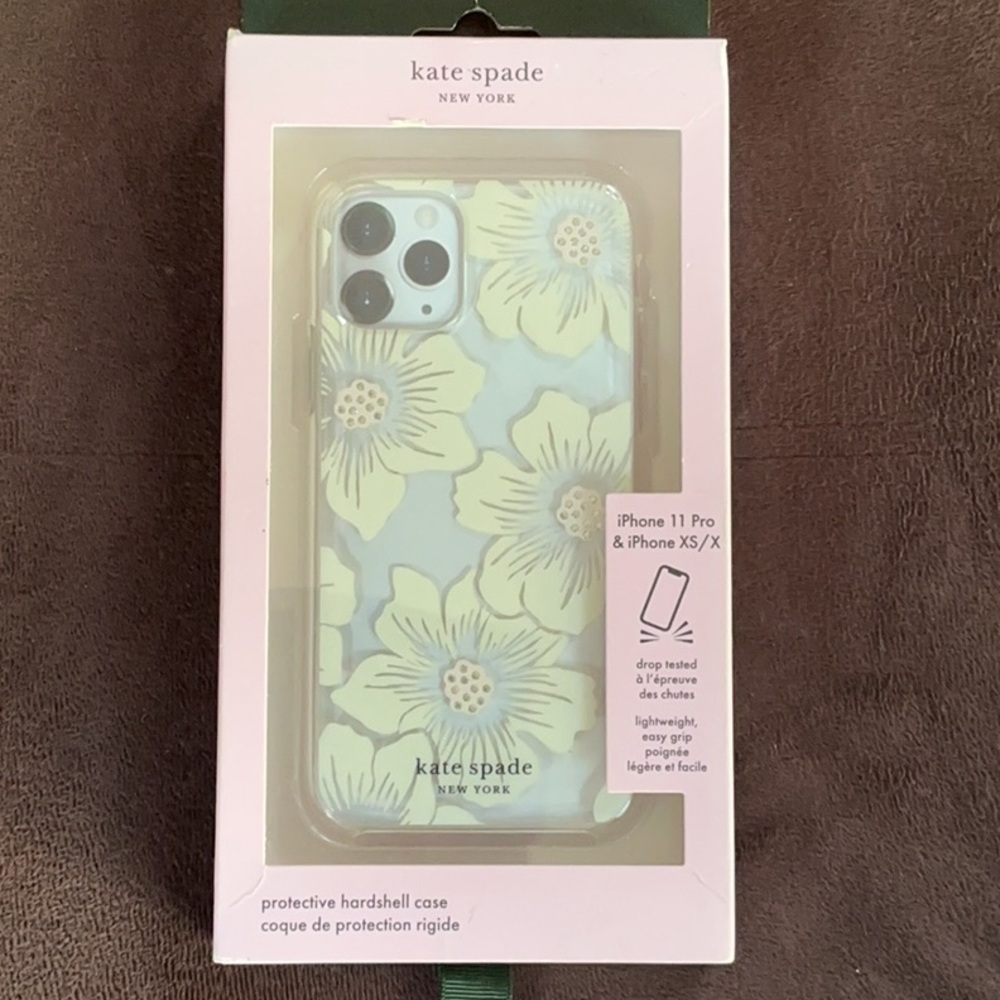 NIB kate spade New York Floral Hollyhock iPhone 11 Pro & iPhone XS/X Case